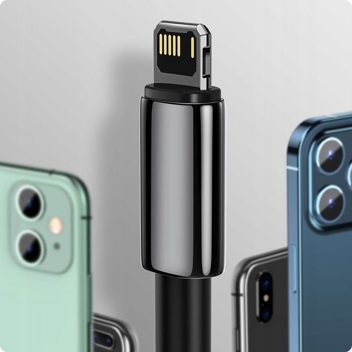 BASEUS MOCNY KABEL USB - LIGHTNING DO IPHONE IPAD PRZEWÓD OPLOT 2.4A 1M