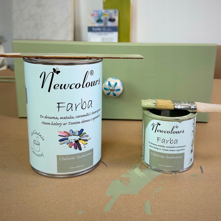 Farba do mebli Newcolours - Ulubiony Szałwiowy 900ml