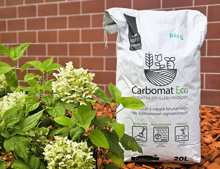 Węgiel brunatny do gleby CARBOMAT ECO 20 L (pH 6,0 - 6,5)