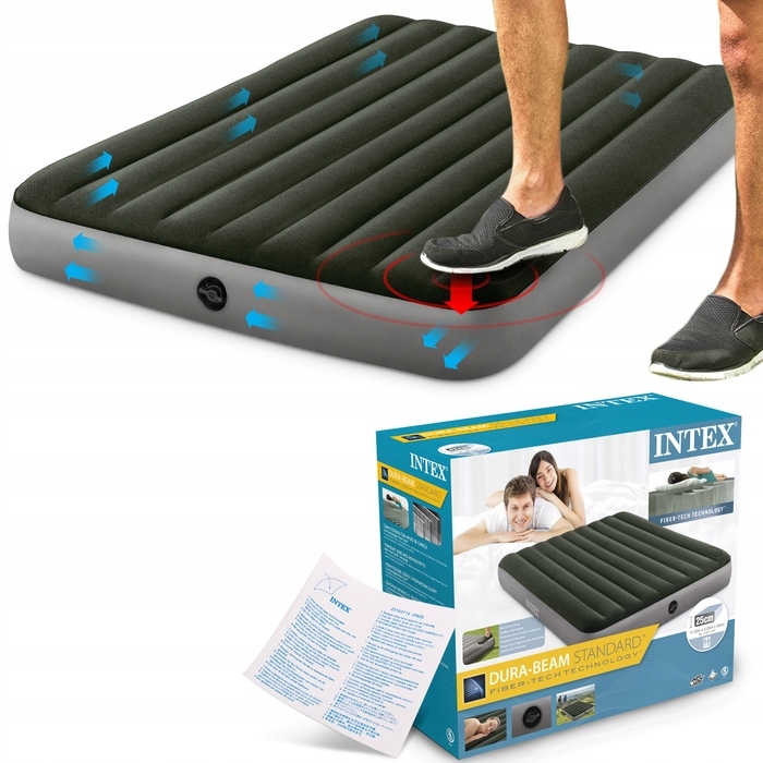 MATERAC DMUCHANY WELUROWY Z POMPKĄ INTEX 64763