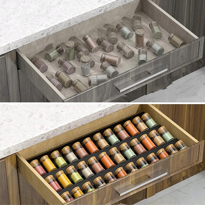 ORGANIZER do SZUFLADY na PRZYPRAWY REGULOWANY WKŁAD REGAŁ STOJAK 2szt.