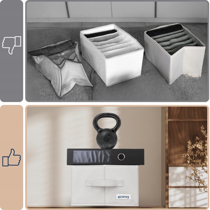 2x organizer XXL pudełko pojemnik na ubrania jeansy do szuflady