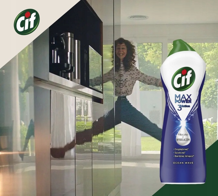 ZESTAW 3X CIF MAX POWER OCEAN WAVE MLECZKO Z WYBIELACZEM 1001G