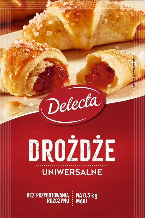 Drożdże suche instant Delecta 30x8g idealne drożdże do pieczenia ciast