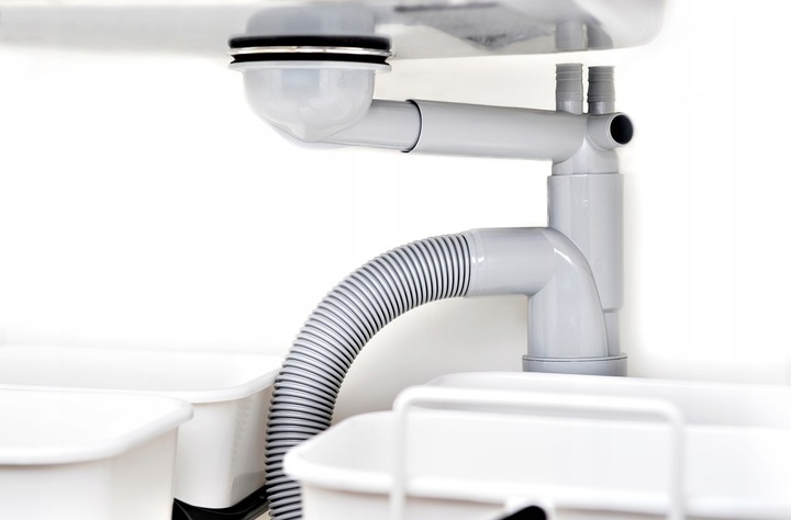 Syfon Zlewu Jednokomorowego Zlewozmywakowy Oszczędzający Miejsce Zmywarki