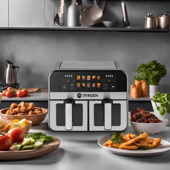 Air Fryer dwukomorowy 9L frytkownica beztłuszczowa dual 2400W suszarka