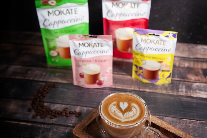 Kawa Cappuccino Instant Vending Orzech Laskowy Duże Opakowanie 1KG MOKATE