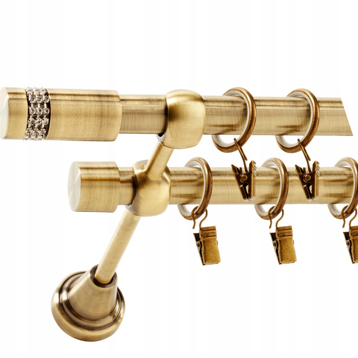 KARNISZ PODWÓJNY FI 19+19 240 cm CICHE KÓŁKA WZORY