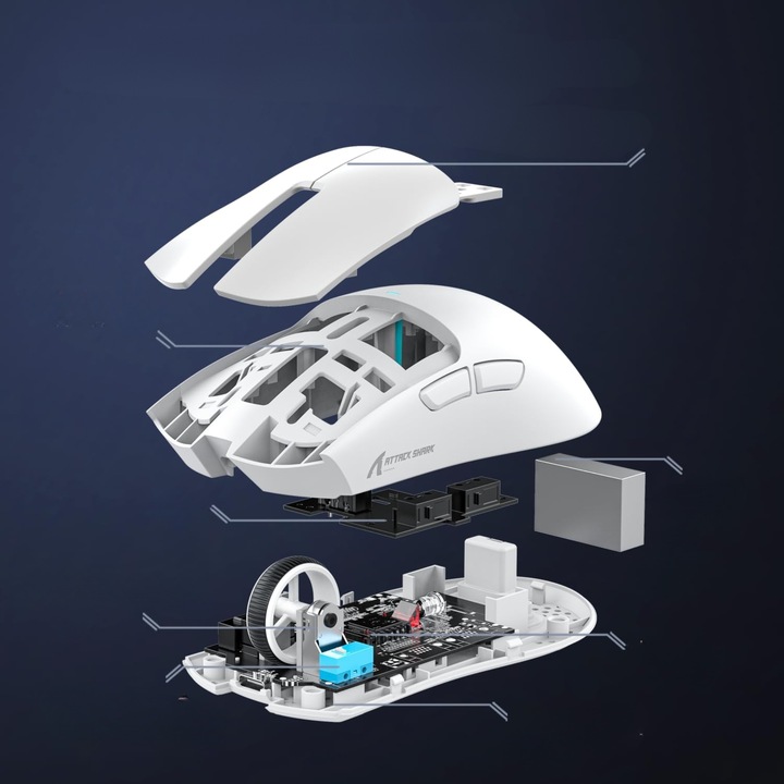 Myszka Gamingowa Mysz Dla Graczy Bezprzewodowa LED RGB ATTACK SHARK X11