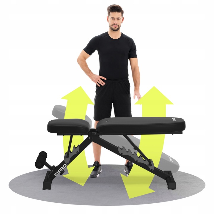 Ławka Treningowa do ćwiczeń Ławeczka prosta regulowana Składana Zipro