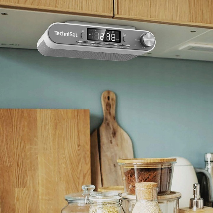 Radio Kuchenne FM Bluetooth Podwieszane Podszafkowe Zegar Timer