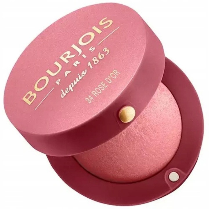 Bourjois Blush Wypiekany Róż Do Policzków z Lusterkiem 34 Rose D'or