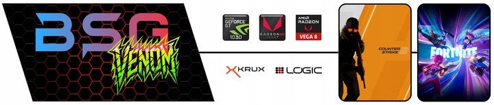 BSG Venom Komputer Gamingowy Intel Core i5 16GB 1TB SSD GT1030 Win10 Szybki