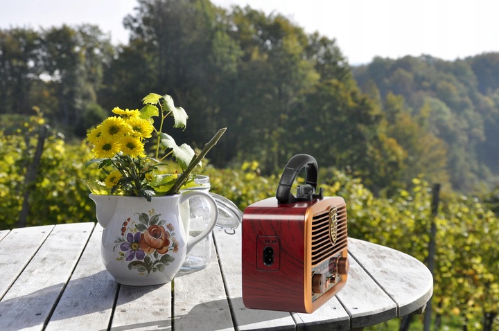 RADIO KUCHENNE PRZENOŚNE RETRO NA BATERIE SOLARNE BLUETOOTH ANTENA