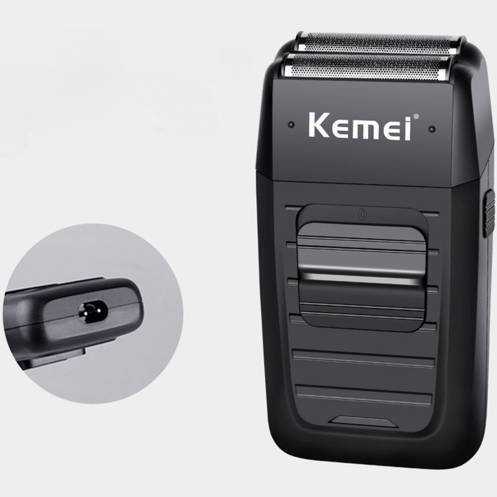 BEZPRZEWODOWA GOLARKA FOLIOWA DO GOLENIA BRODY WŁOSÓW MĘSKA MASZYNKA KEMEI
