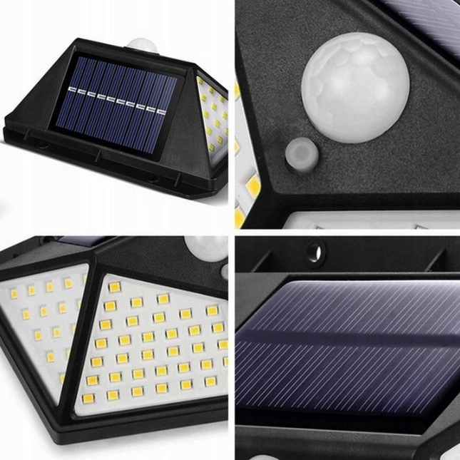 Lampa Solarna z Czujnikiem RUCHU ZMIERZCHU LAMPY 100 LED SOLARNE