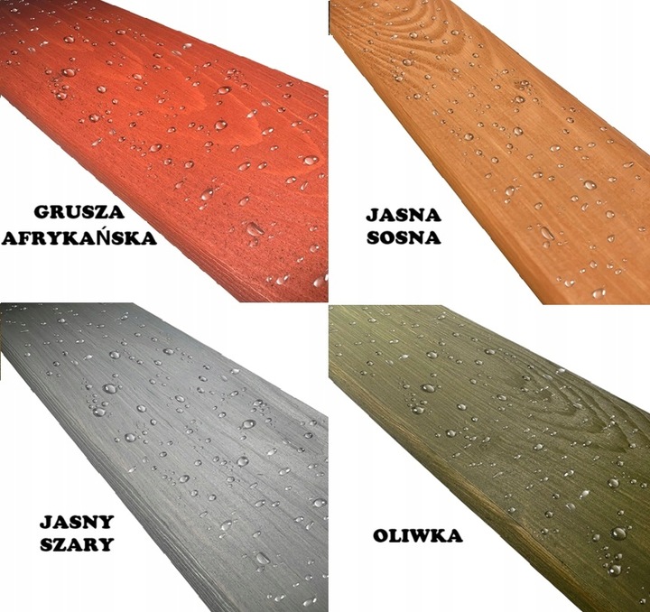 IMPREGNAT farba do drewna 5l Z WOSKAMI, 20 KOLORÓW M&M hydrofobowy