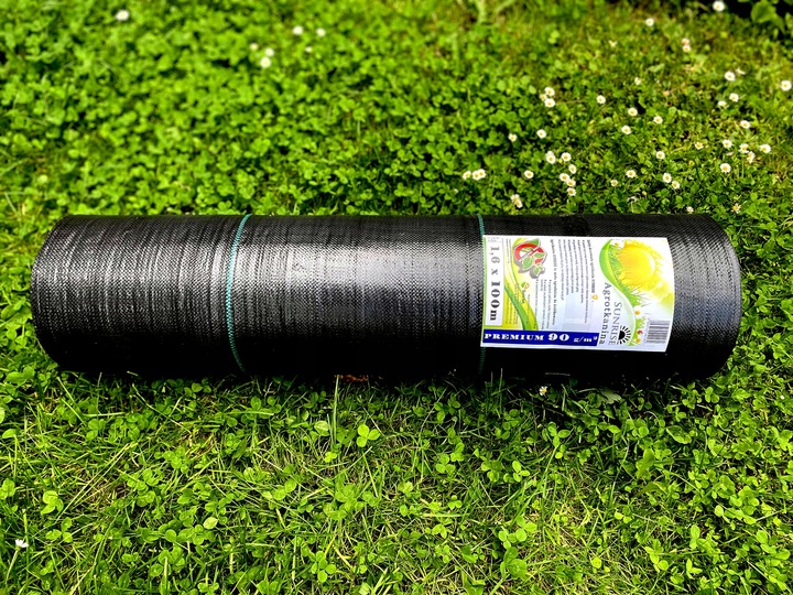 Agrotkanina czarna 1,6x50m 90g mata antychwastowa mocna agrowłóknina