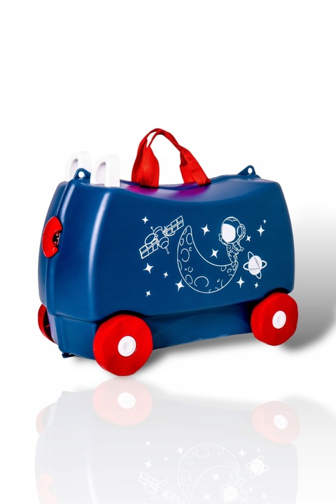 Walizka dziecięca jeżdżąca podróżna na kólkach jeździk MAGIC TRAVEL SPACE