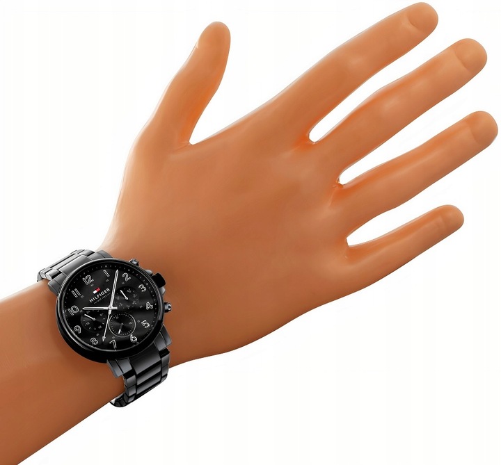 ZEGAREK MĘSKI TOMMY HILFIGER 1710383 DANIEL +BOX +GRAWER czarny datownik