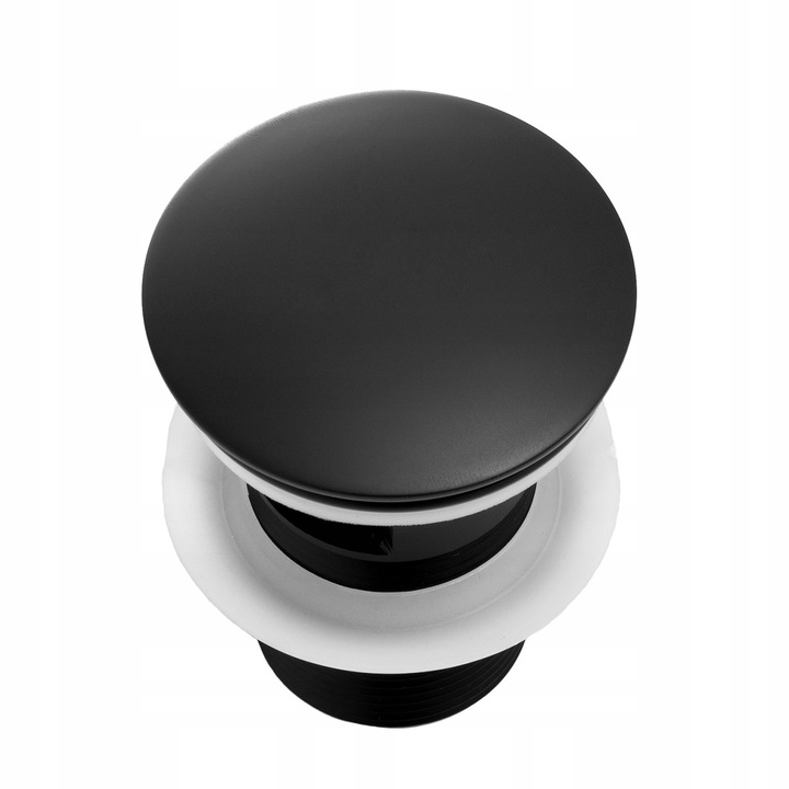 Korek umywalkowy automatyczny bez przelewu klik klak czarny YOKA HOME