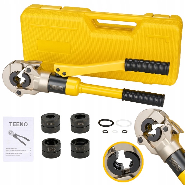 PRASKA ZACISKARKA DO RUR PEX HYDRAULICZNA 16-32mm PRASA SZCZYPCE