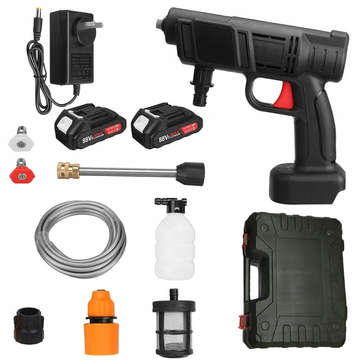 MYJKA CIŚNIENIOWA AKUMULATOROWA 2AH MYJKA SAMOCHODOWA PIANOWNICA WĄŻ