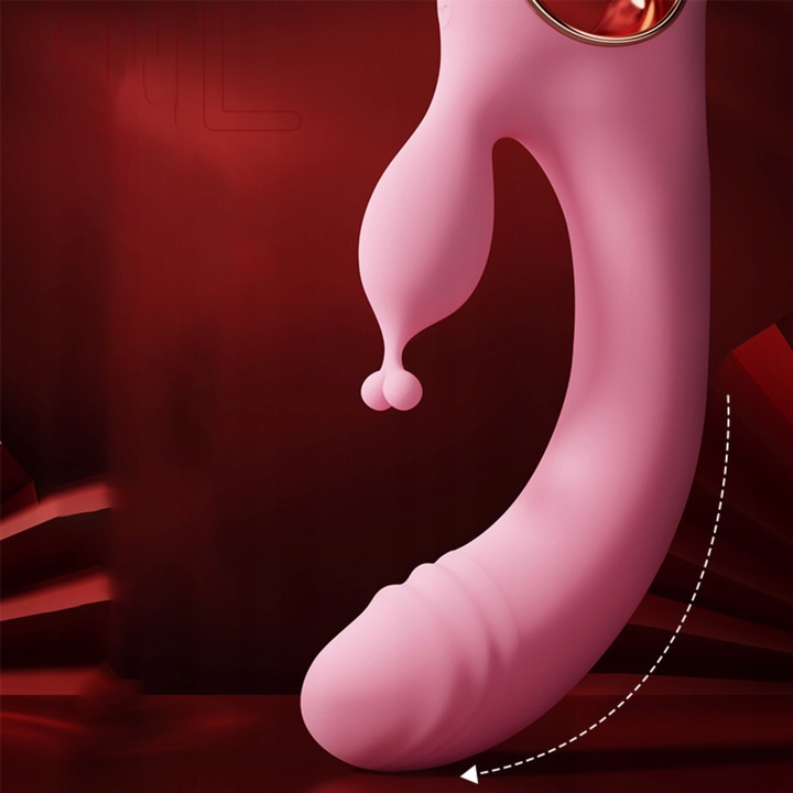 WIBRATOR KRÓLICZEK 2W1 PUNKTU G DAMSKI MOCNY DWA SILNIKI INTENSYWNY MASAŻER