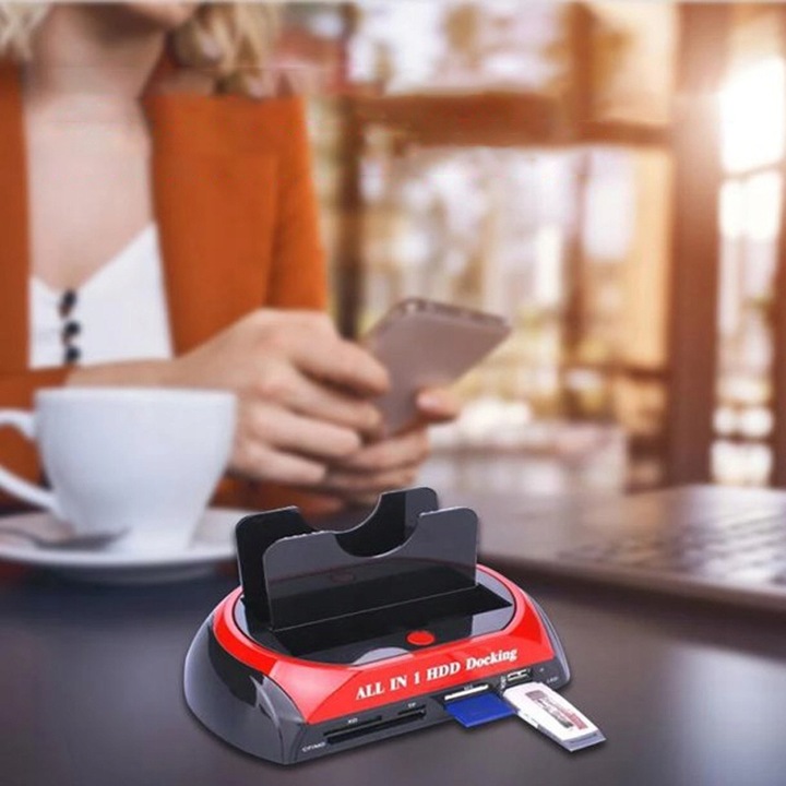 STACJA DOKUJĄCA DO DYSKÓW SATA 2.5' 3.5' IDE HDD SSD USB 3.0 KOPIA ZAPASOWA