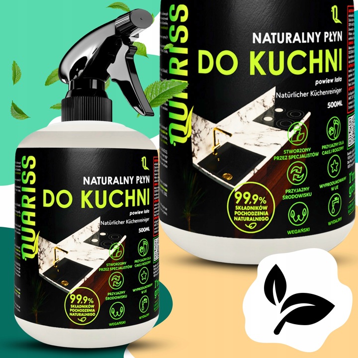 Biodegradowalny płyn do czyszczenia kuchni lodówki blatów i płyt