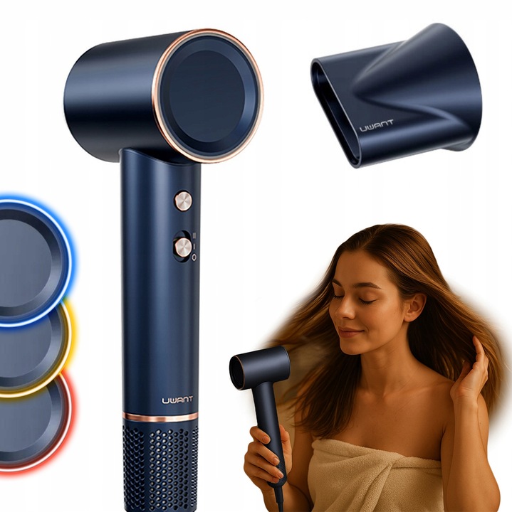 UWANT SUSZARKA DO WŁOSÓW JONIZACJA CICHA 58dB REDUKCJA HAŁASU JONIZUJĄCA