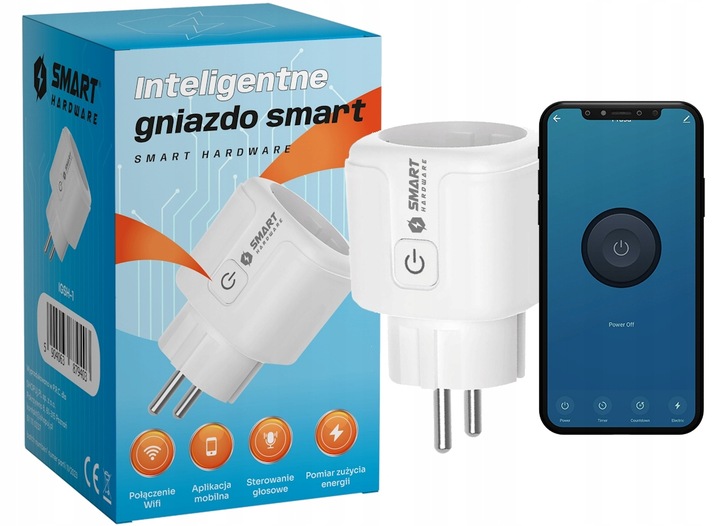 INTELIGENTNE SMART HOME STEROWANE GNIAZDKO WIFI WATOMIERZ PROGRAMATOR TUYA