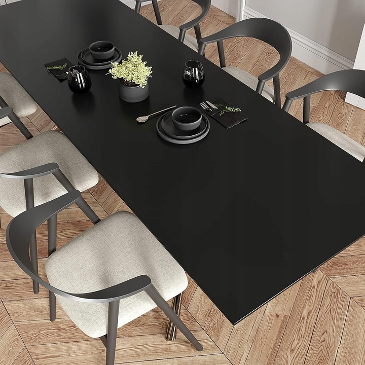 SAMOPRZYLEPNA MEBLOWA OKLEINA NA MEBLE CZARNA MATOWA 60cm x 10m