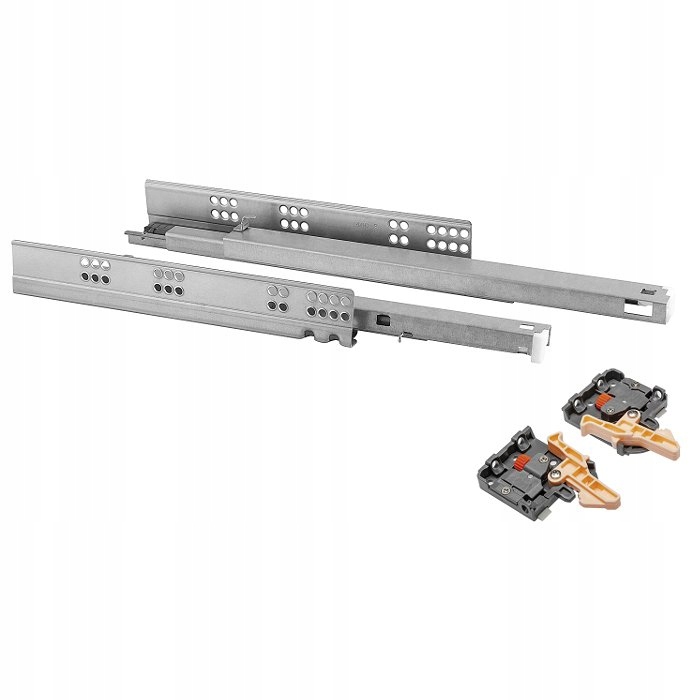 PROWADNICA MODERN SLIDE L500 GTV PEŁNY WYSUW DOLNEGO MONTAŻU SOFT