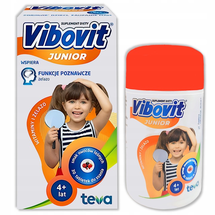 Vibovit Junior Witaminy i żelazo 30 tab. do ssania