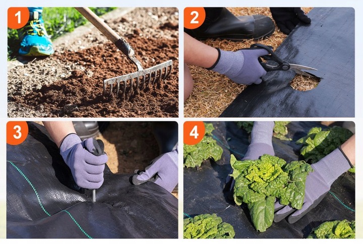 Agrotkanina czarna 1,6x50m 90g mata antychwastowa mocna agrowłóknina