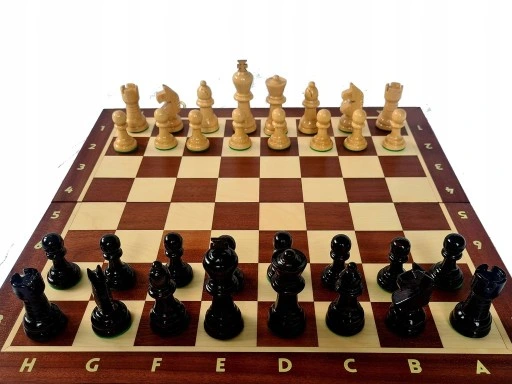 Szachy wykonane z Mahoniu i Jawora DUŻE - PRODUCENT