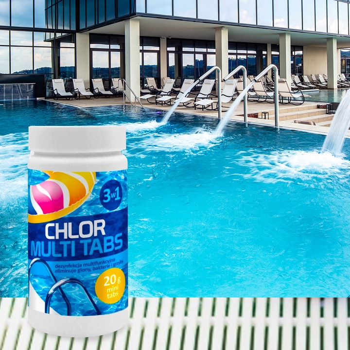 Chlor do basenu multi tabletki GAMIX 3w1 chemia spa 1kg 50x 20g