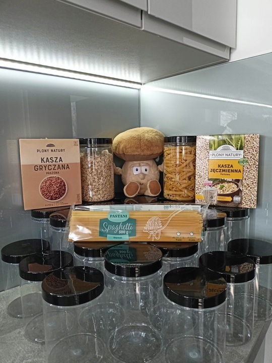 Pojemniki na żywność słoik słoiki do kuchni 1,5L zestaw 10 sztuk + etykiety