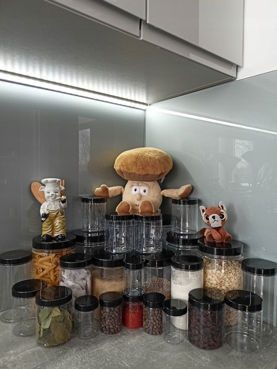 Pojemniki na żywność słoik słoiki do kuchni 1,5L zestaw 10 sztuk + etykiety