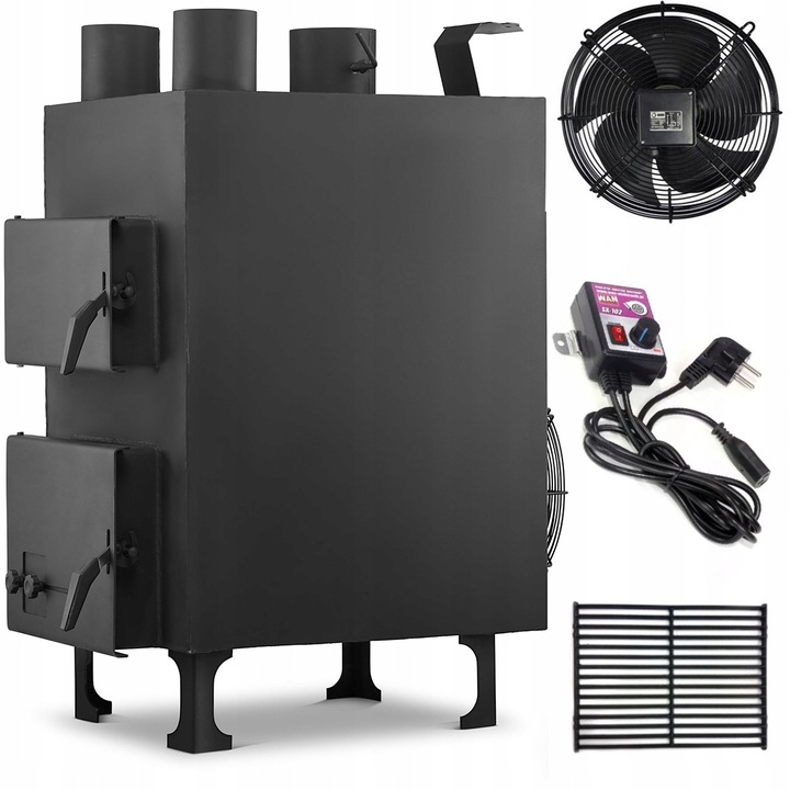 Piec szamotowy z nadmuchem NADMUCHOWY grzewczy WENTYLATOR koza 20kW