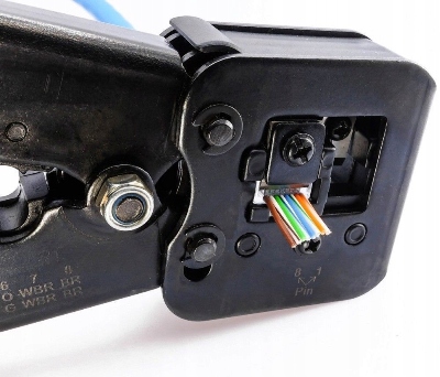 ZACISKARKA PRZELOTOWA WTYKÓW ZŁĄCZ PRZELOTOWYCH RJ45 RJ12 RJ11 LAN LANBERG