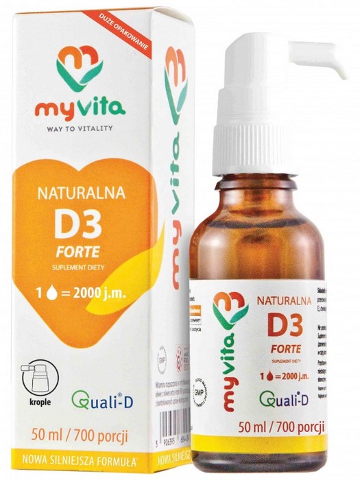 MYVITA NATURALNA WITAMINA D3 FORTE 2000 j.m. 50ml