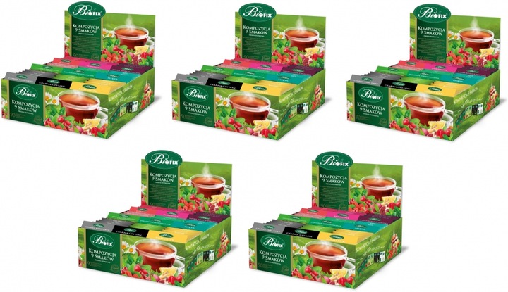 Zestaw herbat w kopertach Bifix 9 smaków 450szt 2g