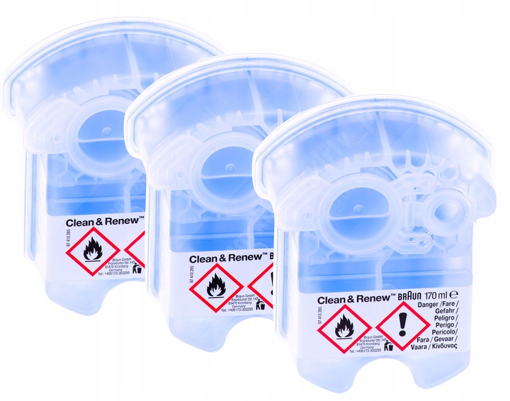 Braun CCR Clean & Renew Lemon Wkład Płyn do czyszczenia Golarek 3 szt