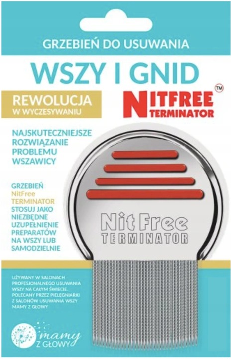 HIT na wszy NitFree Terminator PROFESJONALNY grzebień i płyn MAMY z GŁOWY
