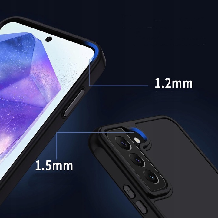 Etui do SAMSUNG S22 5G do MagSafe CZARNY MAT + SZKŁO HARTOWANE