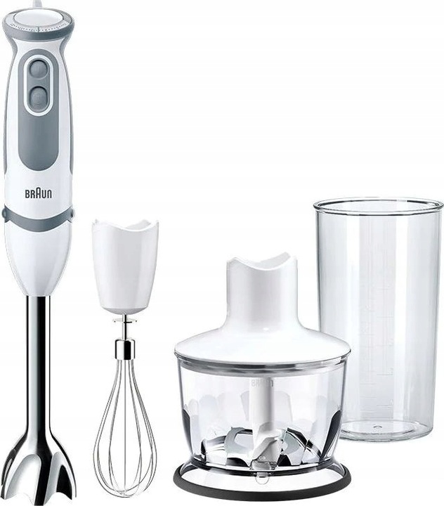 BLENDER RĘCZNY BRAUN MQ5235 1000W BIAŁY MIESZANIE KRUSZENIE UBIJANIE