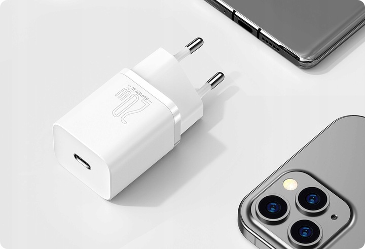 BASEUS SZYBKA ŁADOWARKA DO TELEFONU IPHONE USB-C TYPE-C 20W KABEL LIGHTNING
