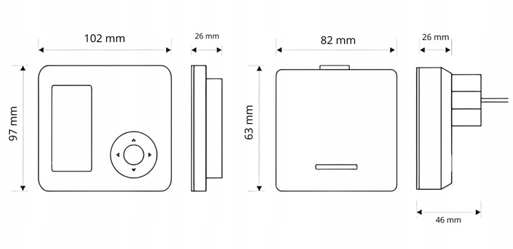 STEROWNIK REGULATOR TERMOSTAT POKOJOWY BEZPRZEWODOWY E4040 SMART- WI-FI NET